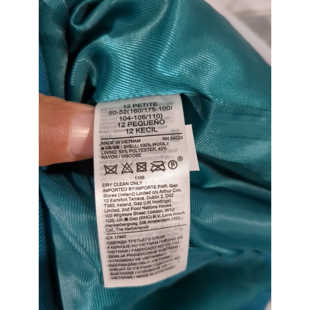 NWT $229 Banana Republic Women 12 Wool Double Pocket Blazer Sportcoat Petite - Picture 14 of 16
